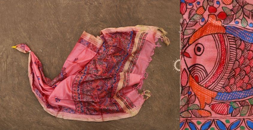 Madhulika ❁ Eri Silk Madhubani Dupatta ❁ 16