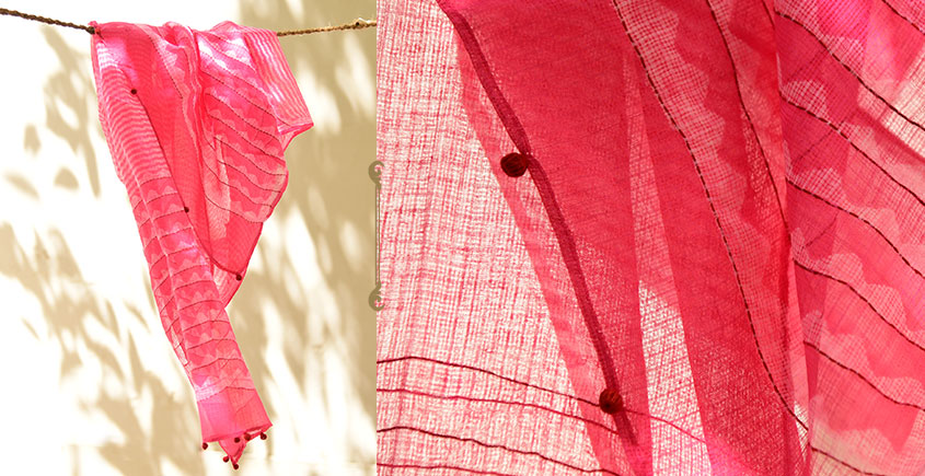 फुहार / Fuhar ✾ Block Printed . Kota Doriya Stole ✾ 42
