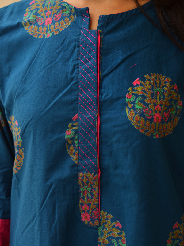 Sanganeri Block Printed Kurta ♠ 3