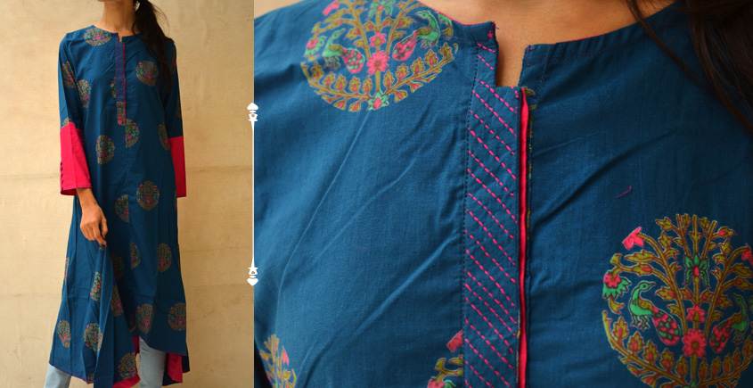 Sanganeri Block Printed Kurta ♠ 3