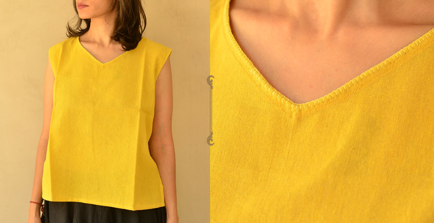 buy yellow cotton top