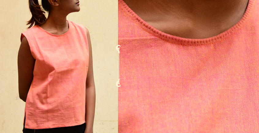 peach color cotton top