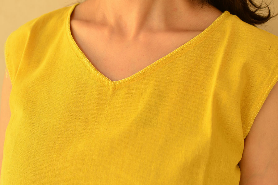 buy yellow cotton top