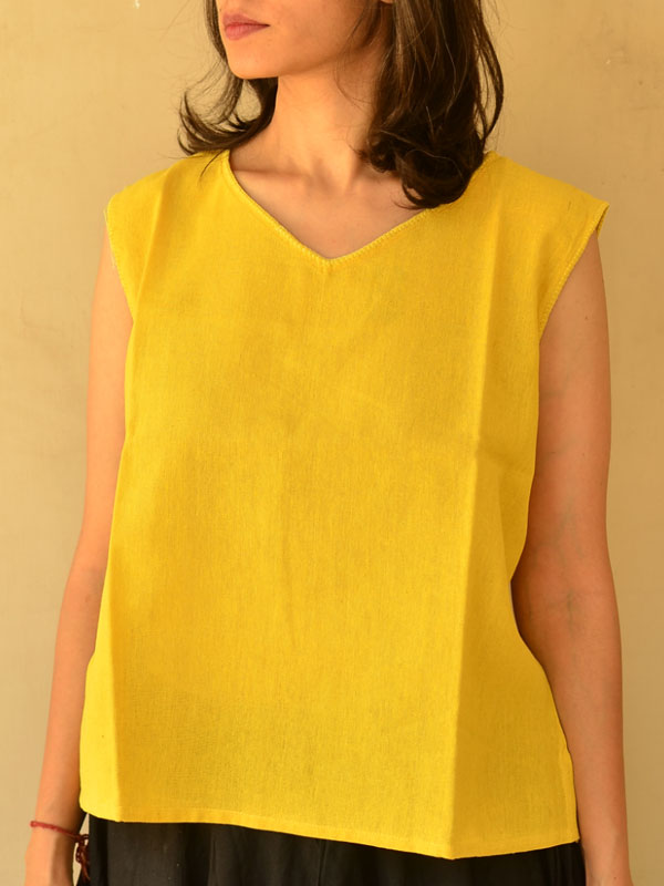 buy yellow cotton top