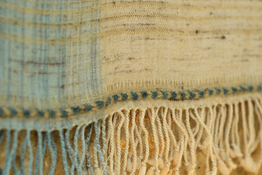 Urvashi ~  Handwoven stole { Tussar Silk + Wool } O