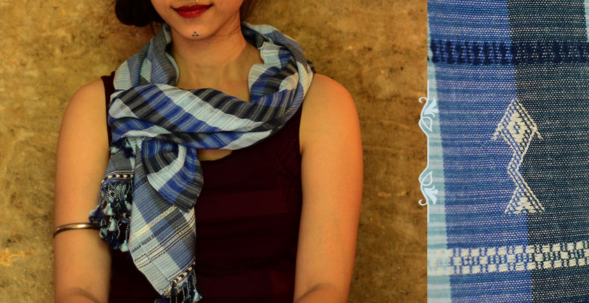 Urvashi ~  Handwoven stole { Bamboo Fiber + Cotton } C