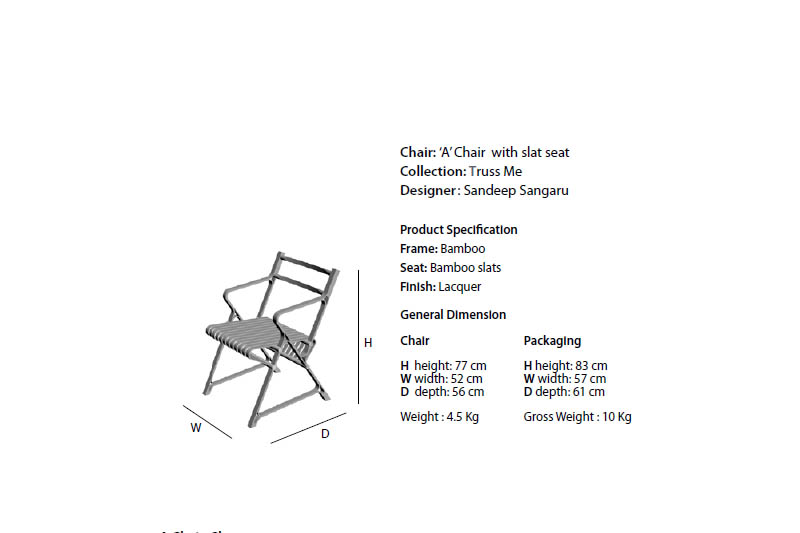 Truss Me ~ ‘A’ Chair with woven seat