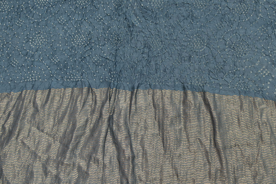 Roha ★ Bandhani & Ajrakh ★ Tussar silk saree { N }