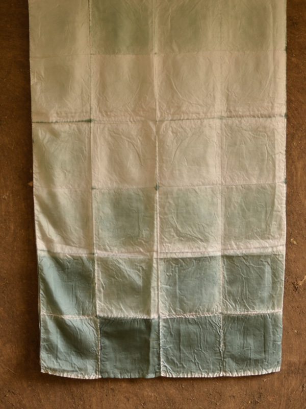 64 Square ♢ Clamp Dyed Tabby Silk Scarf ♢ 18
