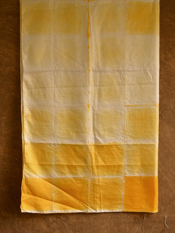 64 Square ♢ Clamp Dyed Tabby Silk Scarf ♢ 20