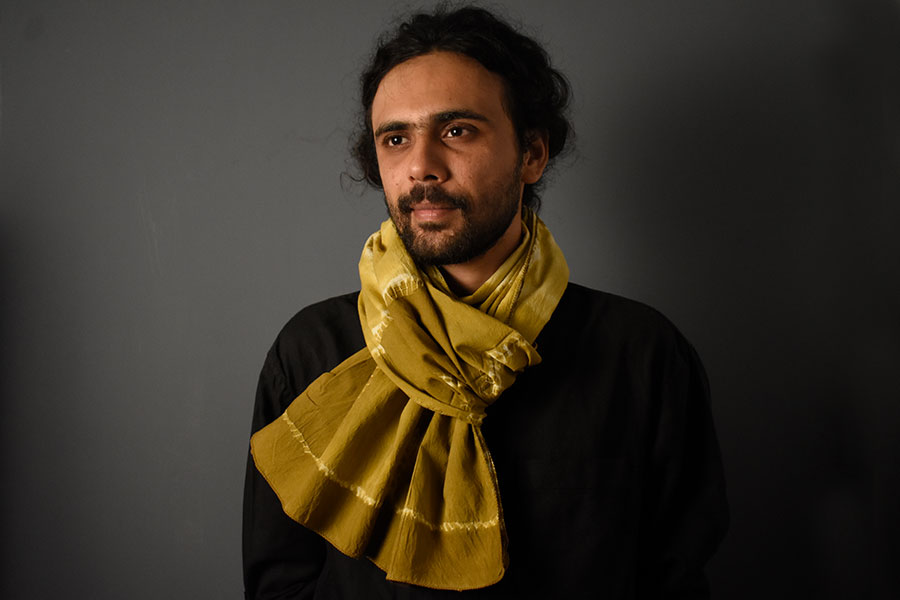 64 Square ♢ Clamp Dyed Cotton Stole ♢ 8