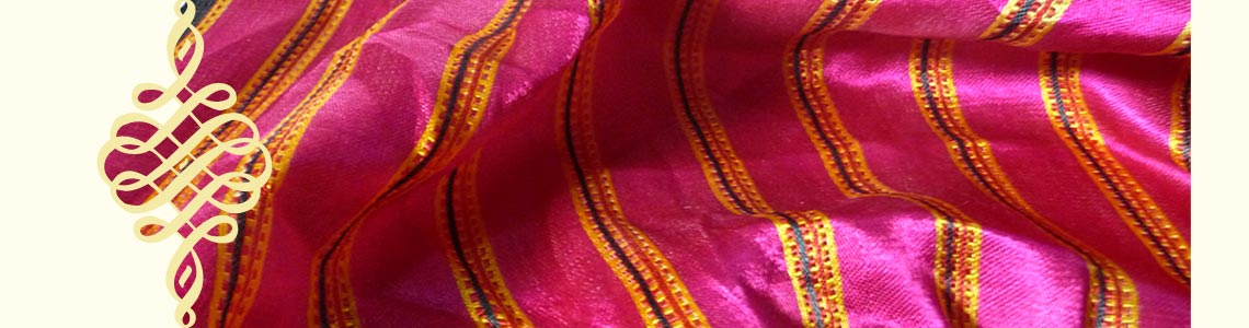 Buy rani traditional indian printed silk fabric with peacock
