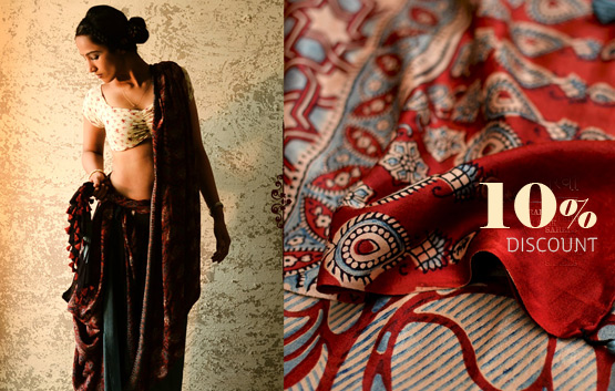 Ajrakh-Gajji-saree