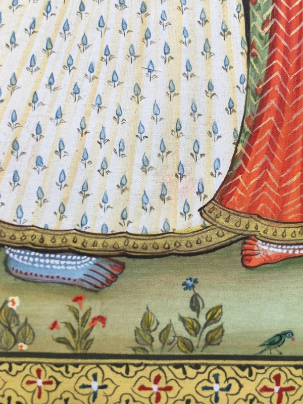 Miniature Painting ~ Rajasthan ~ Radha krishna in the Rain
