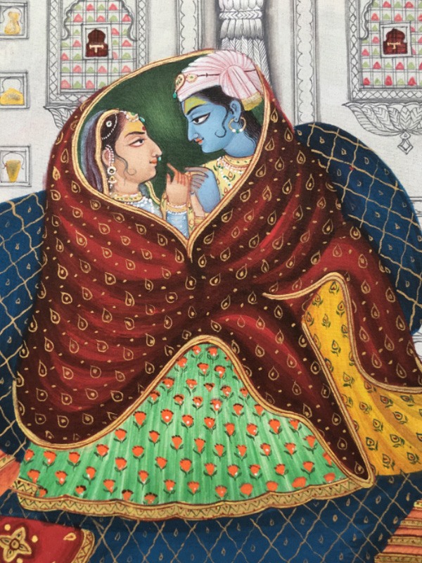 Miniature Painting ~ Rajasthan ~ Radha Krishna Together