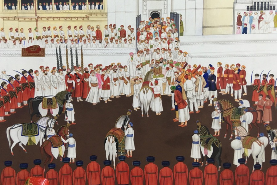 Miniature Painting ~ Rajasthan ~ Udaipur Palace Sabha