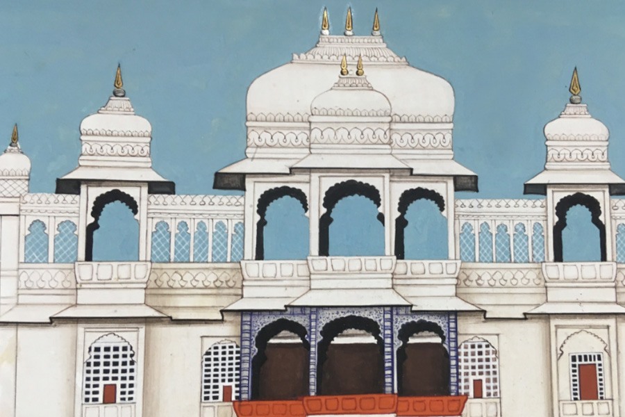 Miniature Painting ~ Rajasthan ~ Udaipur Palace Sabha