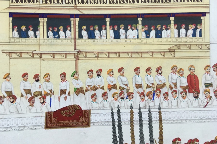 Miniature Painting ~ Rajasthan ~ Udaipur Palace Sabha