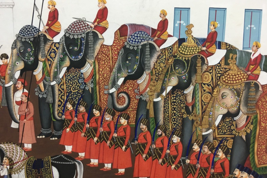 Miniature Painting ~ Rajasthan ~ Udaipur Palace Sabha