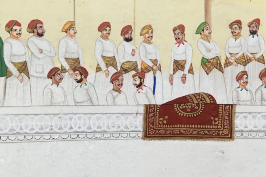 Miniature Painting ~ Rajasthan ~ Udaipur Palace Sabha