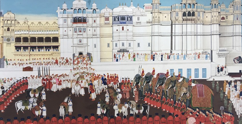 Miniature Painting ~ Rajasthan ~ Udaipur Palace Sabha